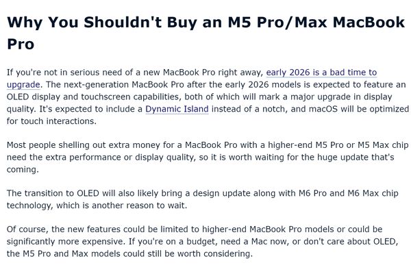 M5芯片的苹果MacBookPro有哪些亮点？性能提升30%！(图2)